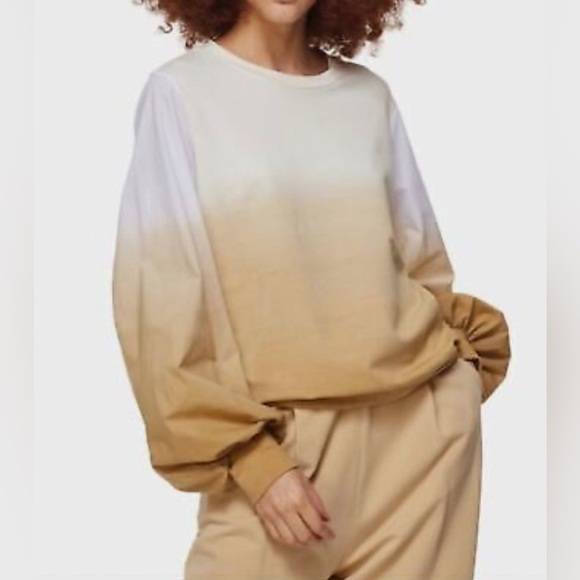 DOROTHEE SCHUMACHER Tops - DOROTHEE SCHMACHER OMBRE COLOR BLOCK PUFF SLEEVE TOP, size 5 (XL)